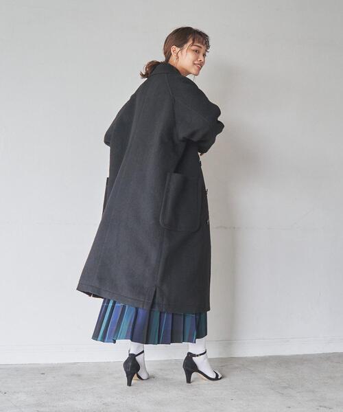 coen（コーエン）の「スライバーチェスターコート（チェスターコート・レディース・ブラック/モカ・LARGE/MEDIUM）」の13枚目の写真