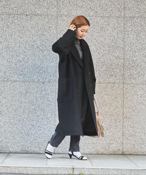 coen（コーエン）の「スライバーチェスターコート（チェスターコート・レディース・ブラック/モカ・LARGE/MEDIUM）」の17枚目の写真