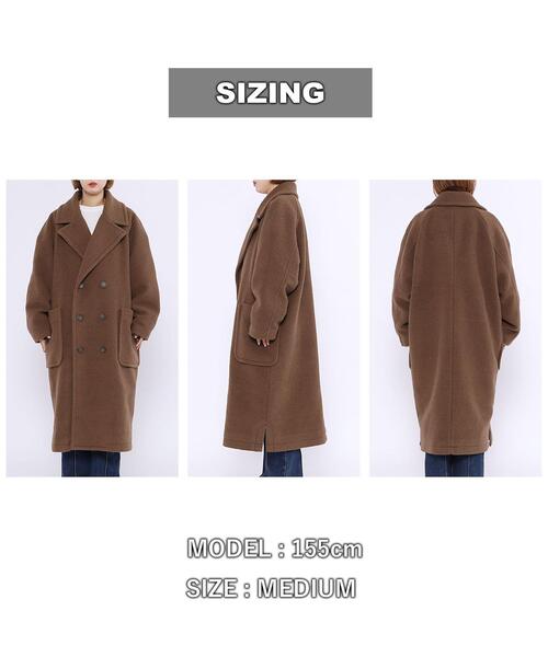 coen（コーエン）の「スライバーチェスターコート（チェスターコート・レディース・ブラック/モカ・LARGE/MEDIUM）」の20枚目の写真