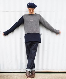 メンズのニット セーター グレー 灰色系 ボートネック ファッション通販 Zozotown