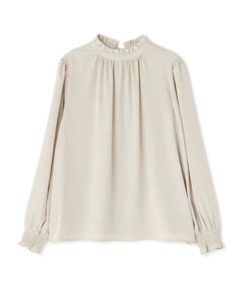 N.（N. Natural Beauty Basic）（エヌエヌナチュラルビューティーベーシック）の「【追加生産】◆フリルネックバックリボンブラウス（シャツ/ブラウス・レディース・ホワイト/ベージュ・MEDIUM）」の5枚目の写真