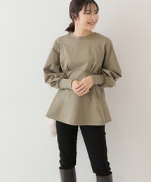 SLOBE IENA（スローブイエナ）の「スムースギャザーチュニック【手洗い可能】◆（Tシャツ/カットソー）」