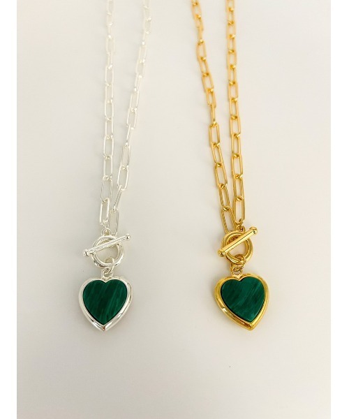 mou(モウ)の「グリーンハートチャームネックレス(ネックレス・レディース・シルバー/ゴールド・FREE)」の9枚目の写真