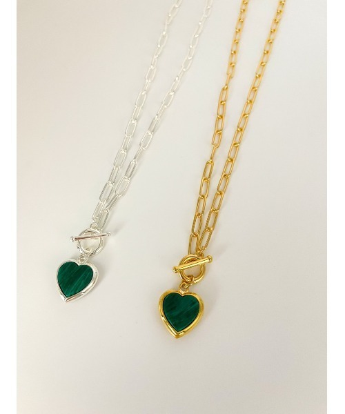 mou(モウ)の「グリーンハートチャームネックレス(ネックレス・レディース・シルバー/ゴールド・FREE)」の12枚目の写真