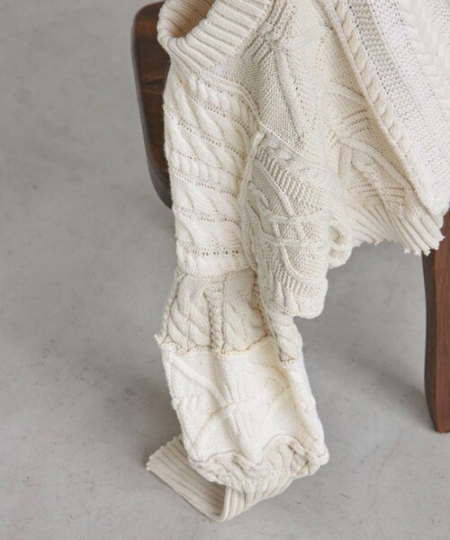 TODAYFUL（トゥデイフル）の「【TODAYFUL(トゥデイフル)】パッチワークパフニット 12120528（ニット/セーター・レディース・ホワイト・FREE）」の6枚目の写真