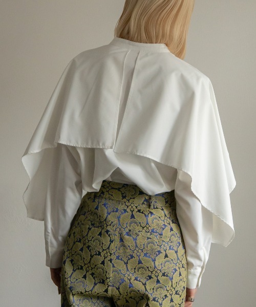 ケープ襟付きフレアブラウス（シャツ/ブラウス）｜VACANCY