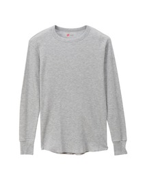 【Hanes/ヘインズ】メンズ サーマル クルーネックロングスリーブTシャツ