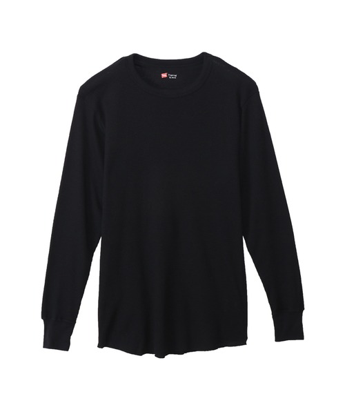 HANES(ヘインズ)の「【Hanes/ヘインズ】メンズ サーマル クルーネックロングスリーブTシャツ(Tシャツ/カットソー・メンズ・ブラック/オフホワイト/ヘザーグレー・MEDIUM/LARGE/X-LARGE)」の15枚目の写真