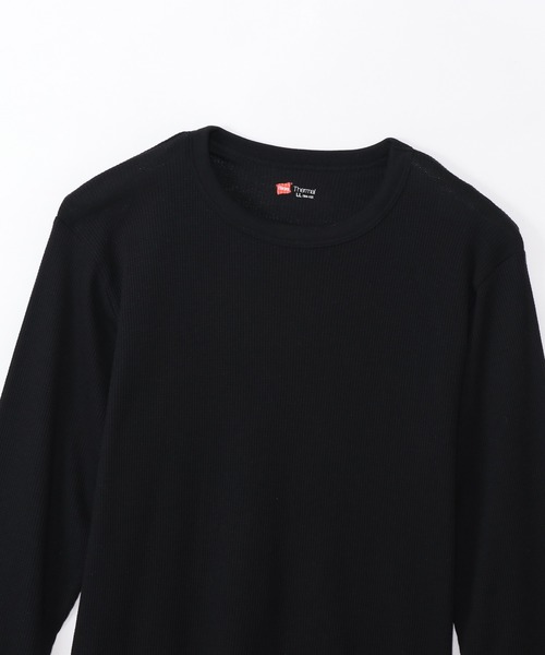 HANES(ヘインズ)の「【Hanes/ヘインズ】メンズ サーマル クルーネックロングスリーブTシャツ(Tシャツ/カットソー・メンズ・ブラック/オフホワイト/ヘザーグレー・MEDIUM/LARGE/X-LARGE)」の16枚目の写真