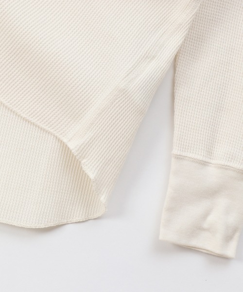 HANES(ヘインズ)の「【Hanes/ヘインズ】メンズ サーマル クルーネックロングスリーブTシャツ(Tシャツ/カットソー・メンズ・ブラック/オフホワイト/ヘザーグレー・MEDIUM/LARGE/X-LARGE)」の8枚目の写真