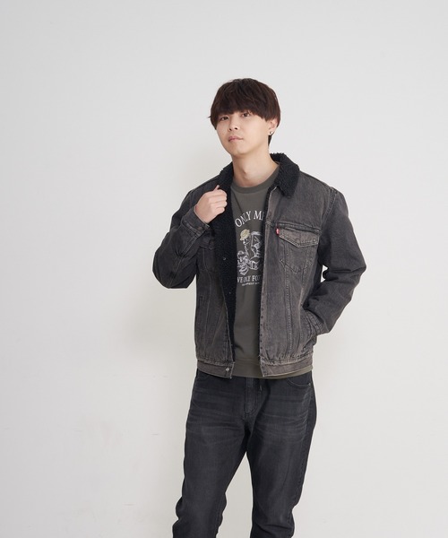 Levi's（リーバイス）の「【LEVI'S/リーバイス】シェルパボアジャケット　１６３６５（ブルゾン・メンズ・ブラウン/ブルー/ブラック・LARGE/SMALL/MEDIUM）」の2枚目の写真