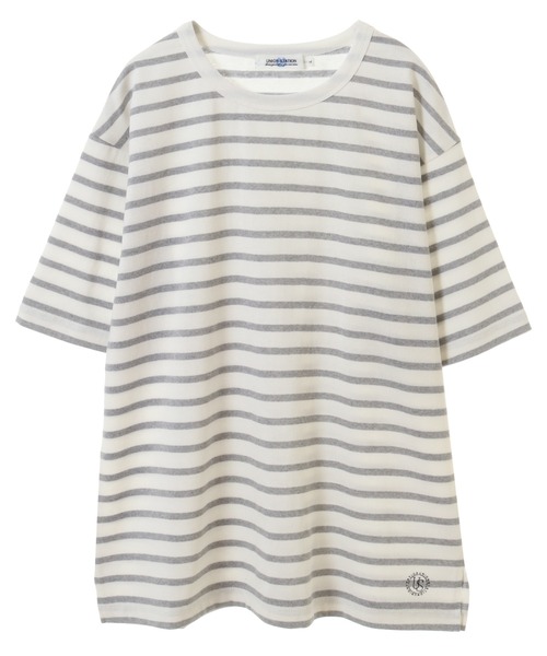 UNION STATION（ユニオンステーション）の「ボーダーテキスタイルカットソー（Tシャツ/カットソー・メンズ・ライトブルー/ネイビー/トップグレー・LL/M/L）」の13枚目の写真