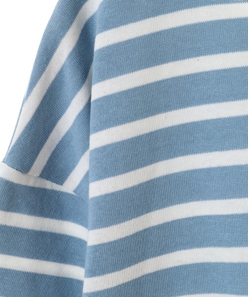 UNION STATION（ユニオンステーション）の「ボーダーテキスタイルカットソー（Tシャツ/カットソー・メンズ・ライトブルー/ネイビー/トップグレー・LL/M/L）」の12枚目の写真