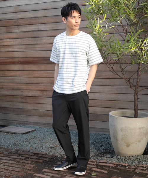 UNION STATION（ユニオンステーション）の「ボーダーテキスタイルカットソー（Tシャツ/カットソー・メンズ・ライトブルー/ネイビー/トップグレー・LL/M/L）」の18枚目の写真