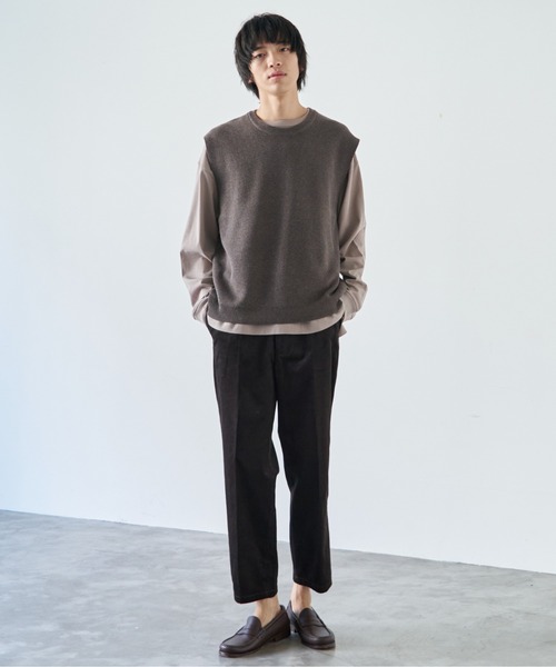 WYM LIDNM（ウィム バイ リドム）の「ニットベスト（ベスト・メンズ・ベージュ・M）」の3枚目の写真