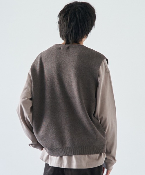 WYM LIDNM（ウィム バイ リドム）の「ニットベスト（ベスト・メンズ・ベージュ・M）」の8枚目の写真