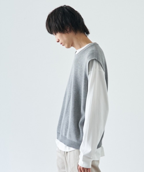 WYM LIDNM（ウィム バイ リドム）の「ニットベスト（ベスト・メンズ・ベージュ・M）」の10枚目の写真