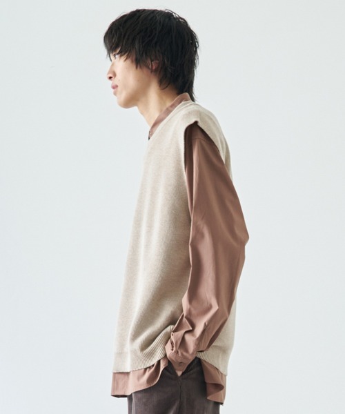WYM LIDNM（ウィム バイ リドム）の「ニットベスト（ベスト・メンズ・ベージュ・M）」の11枚目の写真