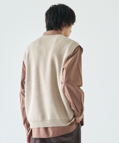 WYM LIDNM（ウィム バイ リドム）の「ニットベスト（ベスト・メンズ・ベージュ・M）」の12枚目の写真