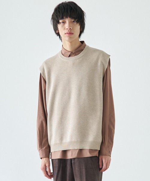 WYM LIDNM（ウィム バイ リドム）の「ニットベスト（ベスト・メンズ・ベージュ・M）」の13枚目の写真