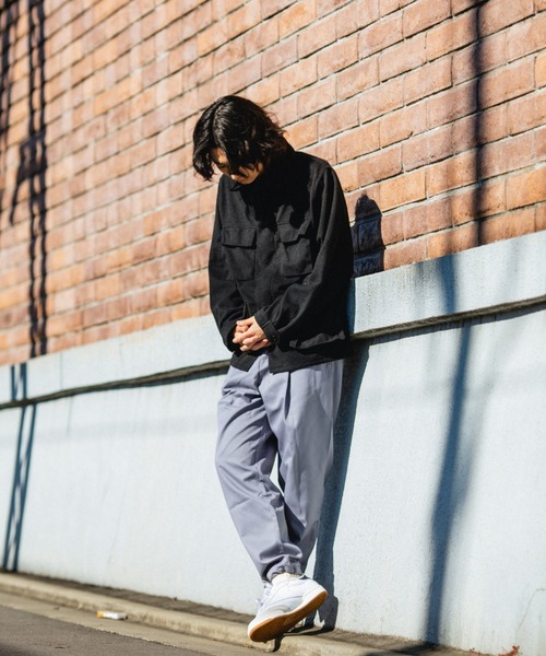 BROKEN BASE（ブロークンベース）の「シャーリングワイドパンツ（その他パンツ・メンズ・ライトグレー/グリーン・MEDIUM/LARGE）」の5枚目の写真