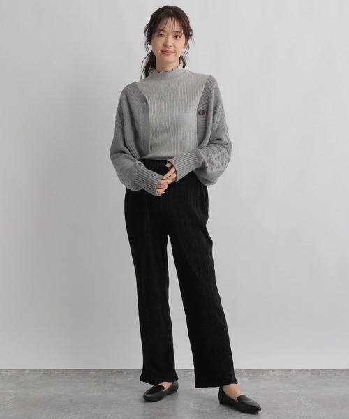 GLOBAL WORK（グローバルワーク）の「キレイミエメロートップス/261882（Tシャツ/カットソー・レディース・ホワイト/ライトグレー・FREE）」の11枚目の写真