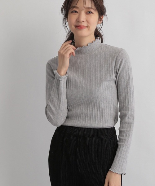 GLOBAL WORK（グローバルワーク）の「キレイミエメロートップス/261882（Tシャツ/カットソー・レディース・ホワイト/ライトグレー・FREE）」の12枚目の写真