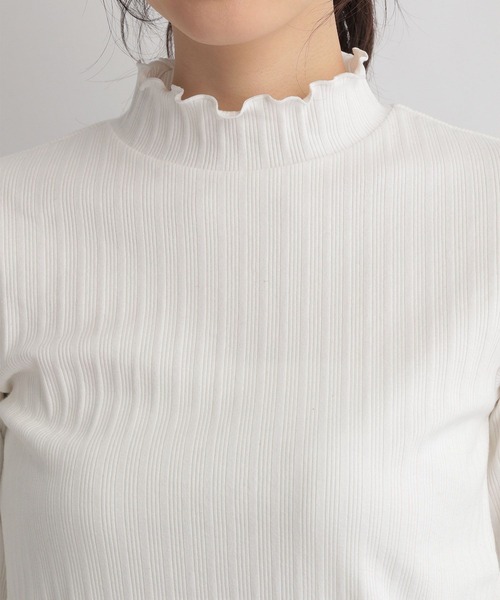 GLOBAL WORK（グローバルワーク）の「キレイミエメロートップス/261882（Tシャツ/カットソー・レディース・ホワイト/ライトグレー・FREE）」の16枚目の写真