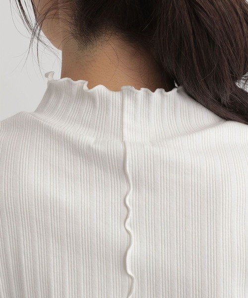 GLOBAL WORK（グローバルワーク）の「キレイミエメロートップス/261882（Tシャツ/カットソー・レディース・ホワイト/ライトグレー・FREE）」の20枚目の写真