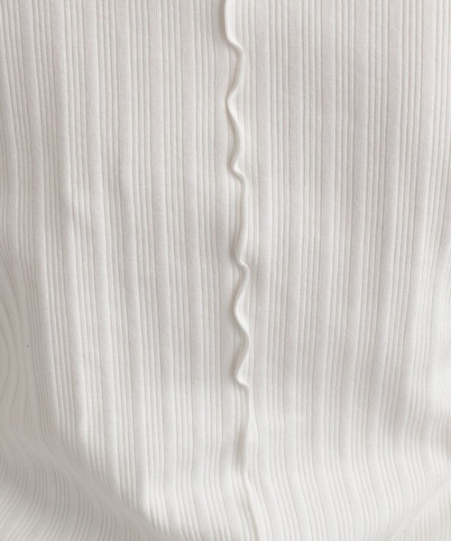 GLOBAL WORK（グローバルワーク）の「キレイミエメロートップス/261882（Tシャツ/カットソー・レディース・ホワイト/ライトグレー・FREE）」の21枚目の写真