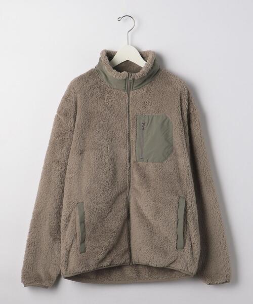 UNITED ARROWS LTD. OUTLET（ユナイテッドアローズアウトレット）の「＜A DAY IN THE LIFE＞シャギー フリース レイズドネック ブルゾン（Tシャツ/カットソー・メンズ・グレー/ベージュ/ブラック・M/L/S）」の3枚目の写真