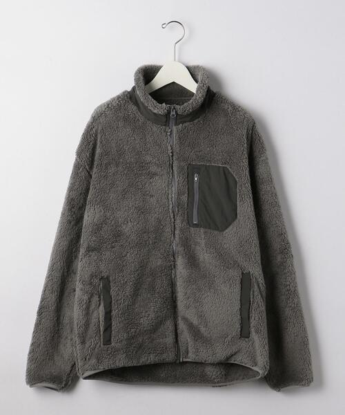 UNITED ARROWS LTD. OUTLET（ユナイテッドアローズアウトレット）の「＜A DAY IN THE LIFE＞シャギー フリース レイズドネック ブルゾン（Tシャツ/カットソー・メンズ・グレー/ベージュ/ブラック・M/L/S）」の2枚目の写真