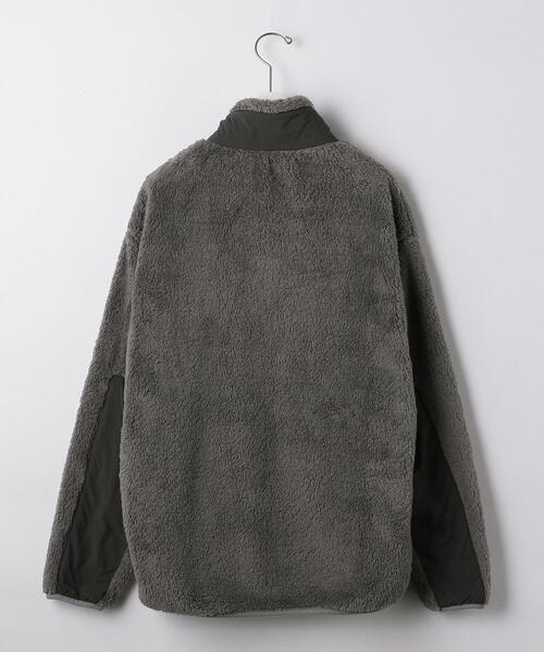 UNITED ARROWS LTD. OUTLET（ユナイテッドアローズアウトレット）の「＜A DAY IN THE LIFE＞シャギー フリース レイズドネック ブルゾン（Tシャツ/カットソー・メンズ・グレー/ベージュ/ブラック・M/L/S）」の4枚目の写真