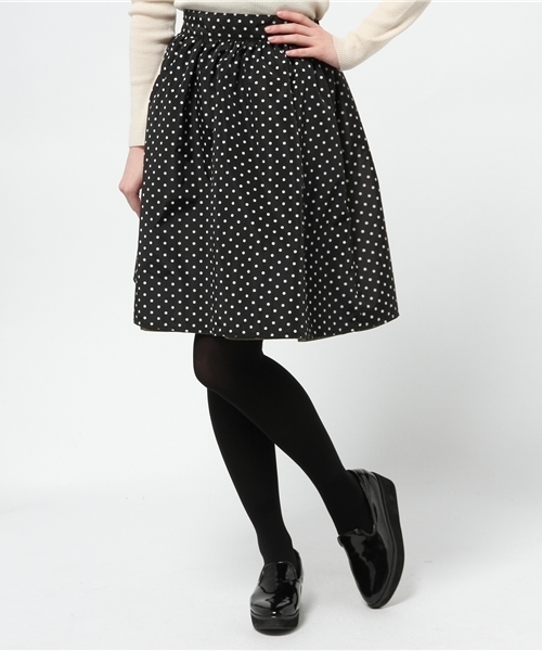 Chico（チコ）の「グログランリバーシブルSK（スカート・レディース・カーキ/ブラック・FREE）」の4枚目の写真
