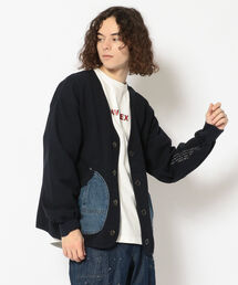 AVIREX | 【TYPE BLUE/タイプブルー】デニム ポケット スウェット カーディガン / DENIM POCKET SWEAT / アヴィレックス / AVIREX(カーディガン/ボレロ)