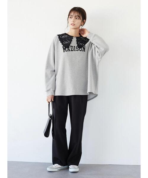 CRAFT STANDARD BOUTIQUE（クラフトスタンダードブティック）の「ストレートパンツ　＊（スラックス・レディース・ブラック/パープル/グリーン・M/L）」の10枚目の写真