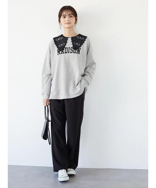 CRAFT STANDARD BOUTIQUE（クラフトスタンダードブティック）の「ストレートパンツ　＊（スラックス・レディース・ブラック/パープル/グリーン・M/L）」の5枚目の写真