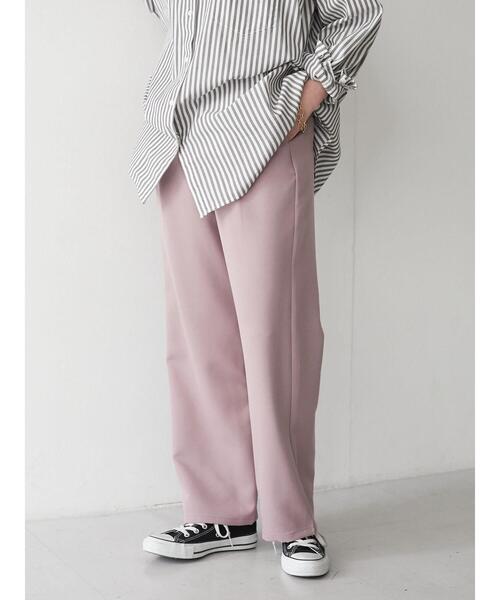 CRAFT STANDARD BOUTIQUE（クラフトスタンダードブティック）の「ストレートパンツ　＊（スラックス・レディース・ブラック/パープル/グリーン・M/L）」の16枚目の写真