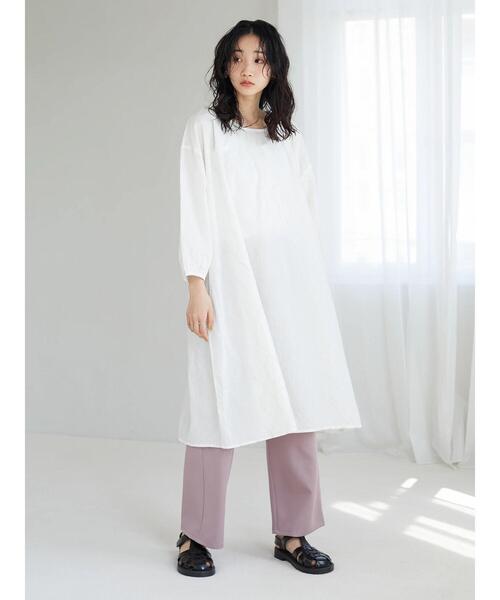 CRAFT STANDARD BOUTIQUE（クラフトスタンダードブティック）の「ストレートパンツ　＊（スラックス・レディース・ブラック/パープル/グリーン・M/L）」の17枚目の写真