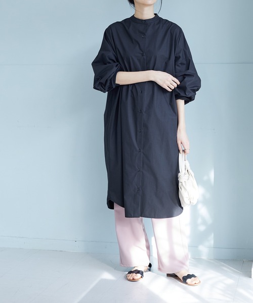 CRAFT STANDARD BOUTIQUE（クラフトスタンダードブティック）の「ストレートパンツ　＊（スラックス・レディース・ブラック/パープル/グリーン・M/L）」の3枚目の写真