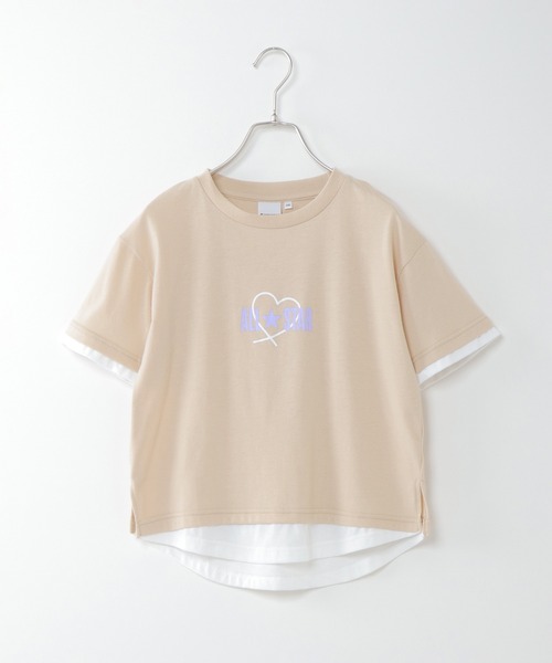 CONVERSE ALL STAR(コンバースオールスター)の「【キッズ】CONVERSE コンバース 裾レイヤードT(130~160cm)(Tシャツ/カットソー・キッズ・ミント/ベージュ・160/140/150/130)」の12枚目の写真