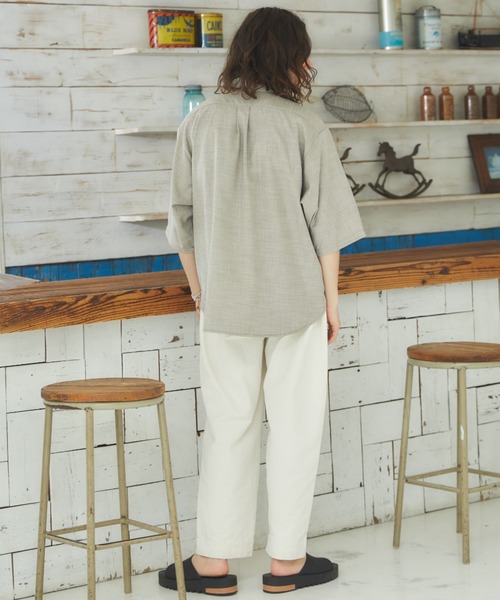 CASPER JOHN（キャスパージョン）の「Gimmick shirts/ギミックシャツ（シャツ/ブラウス・メンズ・ホワイト/チャコールグレー/ライトグレー/ブラック/ベージュ/ネイビー/グレー/ホワイト×ブラック・SMALL/MEDIUM/LARGE）」の14枚目の写真