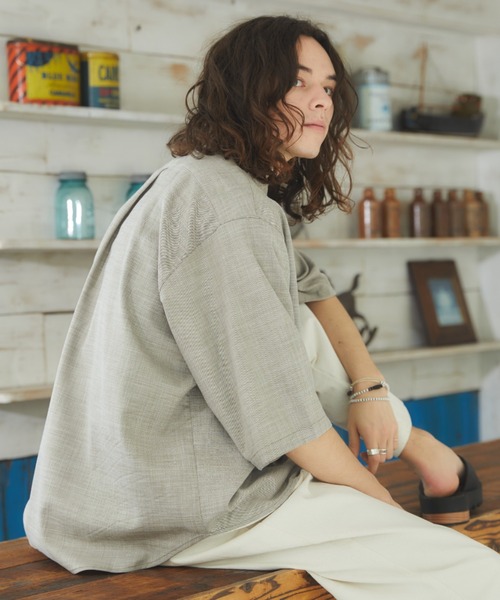 CASPER JOHN（キャスパージョン）の「Gimmick shirts/ギミックシャツ（シャツ/ブラウス・メンズ・ホワイト/チャコールグレー/ライトグレー/ブラック/ベージュ/ネイビー/グレー/ホワイト×ブラック・SMALL/MEDIUM/LARGE）」の18枚目の写真