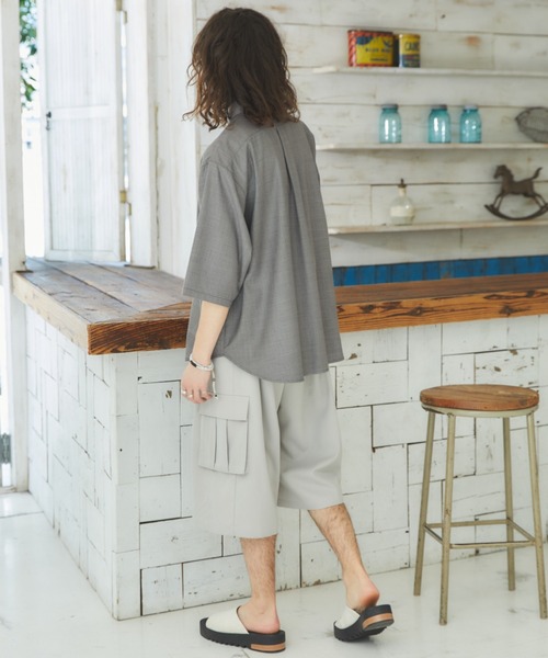 CASPER JOHN（キャスパージョン）の「Gimmick shirts/ギミックシャツ（シャツ/ブラウス・メンズ・ホワイト/チャコールグレー/ライトグレー/ブラック/ベージュ/ネイビー/グレー/ホワイト×ブラック・SMALL/MEDIUM/LARGE）」の21枚目の写真