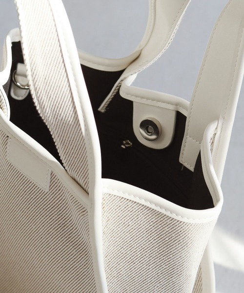 Bab（バブ）の「キャンバスミニトートーバッグ（トートバッグ・レディース・ブラウン/オフホワイト/ブラック・ONESIZE）」の15枚目の写真