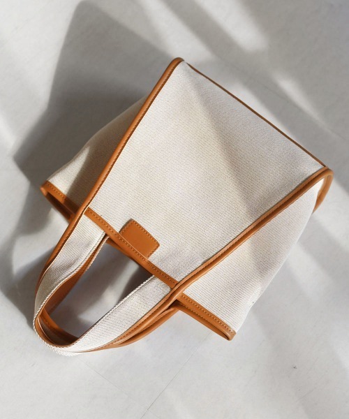 Bab（バブ）の「キャンバスミニトートーバッグ（トートバッグ・レディース・ブラウン/オフホワイト/ブラック・ONESIZE）」の9枚目の写真