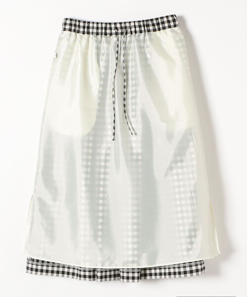 SHIPS any（シップス エニィ）の「SHIPS any:〈ウォッシャブル〉ランダムタック ギンガムチェック フレア ミディ スカート（スカート・レディース・ブラック・36/38）」の9枚目の写真