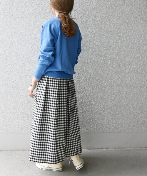 SHIPS any（シップス エニィ）の「SHIPS any:〈ウォッシャブル〉ランダムタック ギンガムチェック フレア ミディ スカート（スカート・レディース・ブラック・36/38）」の15枚目の写真
