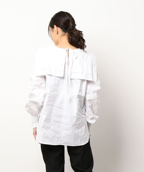 Lull（ルル）の「【Lull / ルル】2wayセーラーカラーブラウス（シャツ/ブラウス・レディース・ホワイト/ライトブルー/ブラック・ONESIZE）」の19枚目の写真