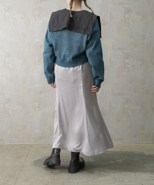 Lull（ルル）の「【Lull / ルル】2wayセーラーカラーブラウス（シャツ/ブラウス・レディース・ホワイト/ライトブルー/ブラック・ONESIZE）」の16枚目の写真